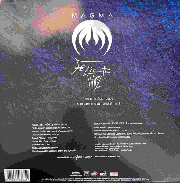 Magma (6) : Félicité Thösz (LP, Album, RM)