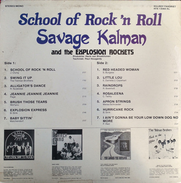 Savage Kalman And The Explosion Rockets : School Of Rock 'N Roll (LP, Album)