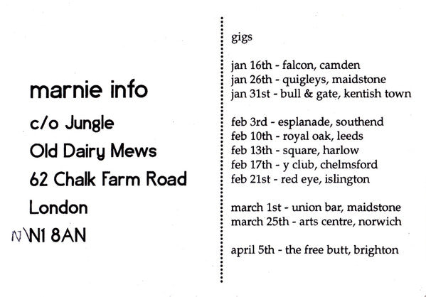 Marnie : You Come From Everywhere / Unburdened (7")