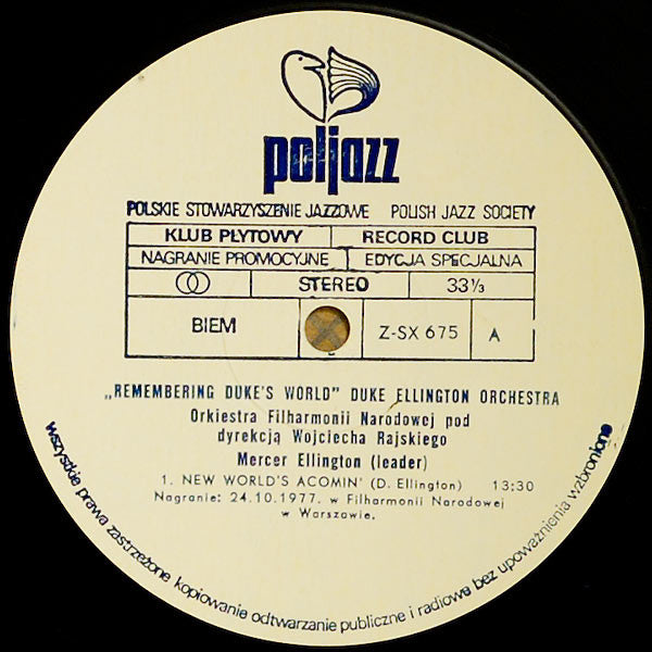 Mercer Ellington - The Duke Ellington Orchestra : Remembering Duke's World (LP, Album, RE)