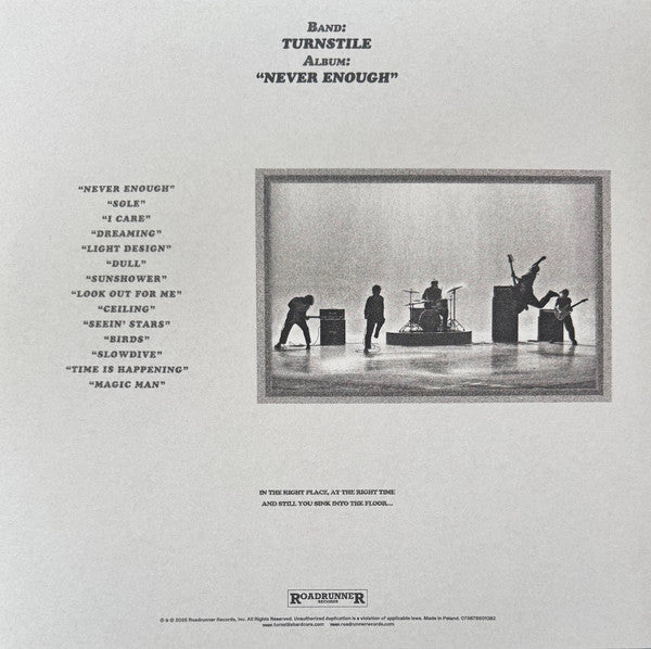 Turnstile (2) : Never Enough (LP, Album, Ltd, Pur)