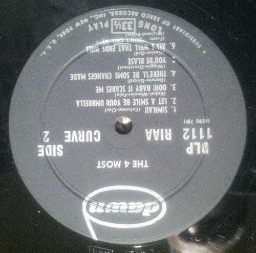 The 4 Most : The 4 Most Sing The Arrangements Of Joe Derise (LP, Album, Mono)