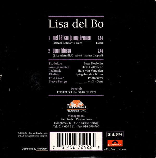Lisa Del Bo : Met 16 Kan Je Nog Dromen (CD, Single)