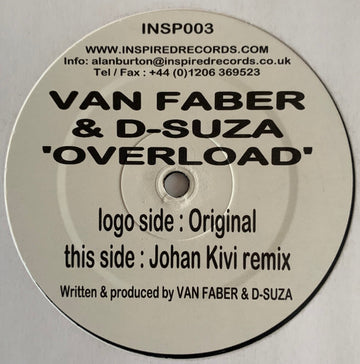 Van Faber & D-Suza : Overload (12")