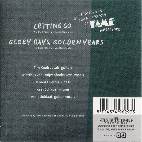 Tim Knol : Letting Go / Glory Days, Golden Years (CD, Single)