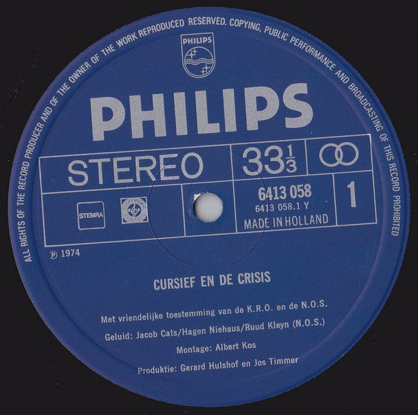 Cursief : Cursief En De Crisis (LP)