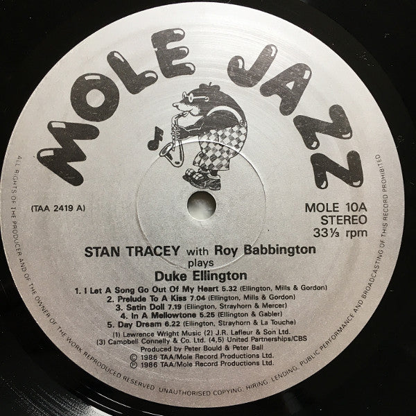 Stan Tracey With Roy Babbington : Stan Tracey Plays Duke Ellington (LP, Album)