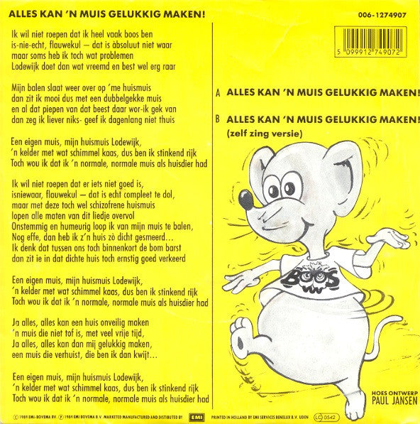 Bart De Graaff : Alles Kan 'n Muis Gelukkig Maken! (7", Single)