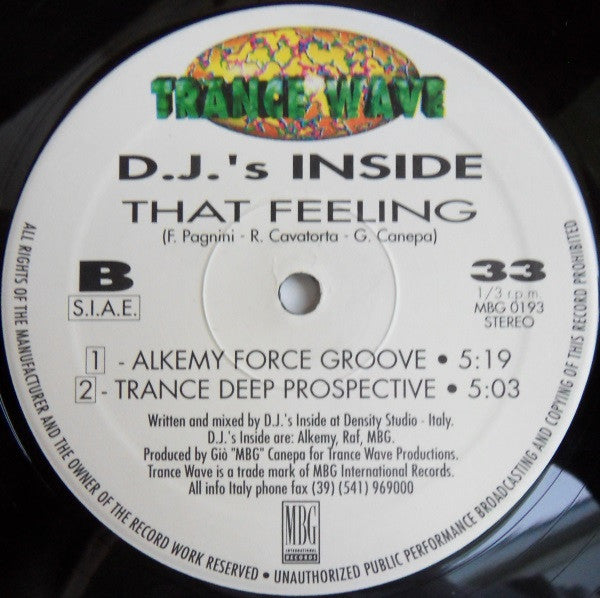 D.J.'s Inside : That Feeling (2x12", EP, Ltd)