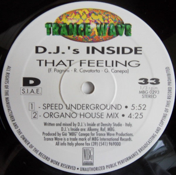 D.J.'s Inside : That Feeling (2x12", EP, Ltd)