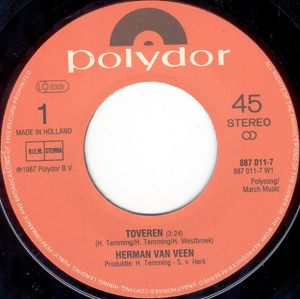 Herman Van Veen : Toveren (7", Single)
