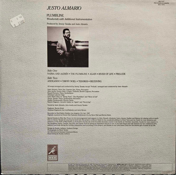Justo Almario : Plumbline (LP, Album)