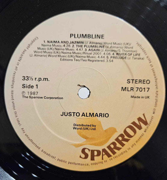 Justo Almario : Plumbline (LP, Album)