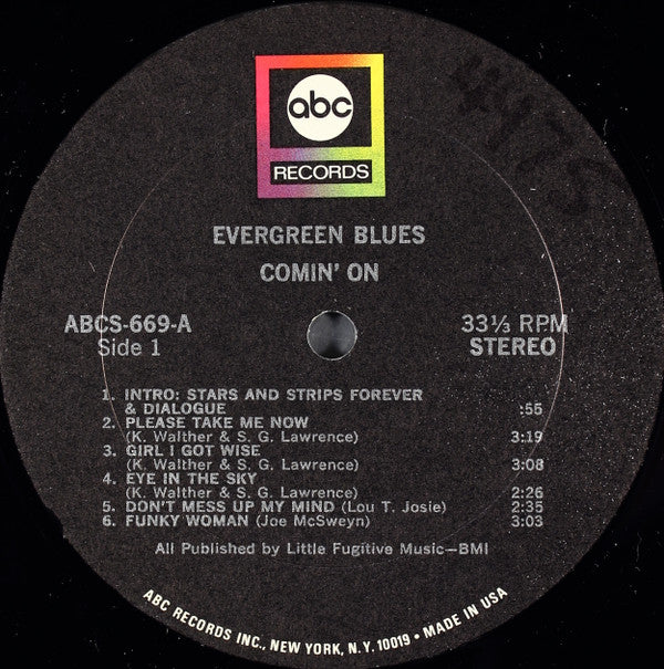 Evergreen Blues* : Comin' On (LP, Album)