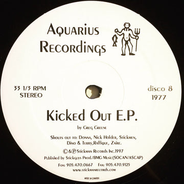 Greg Greene : Kicked Out  E.P. (12", EP)