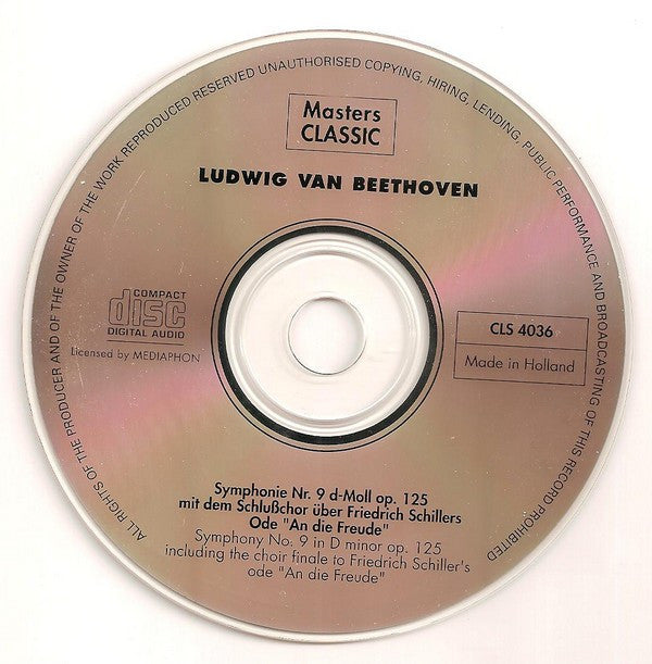 Ludwig van Beethoven / Great Festival Orchestra, Great Festival Choir, Alberto Lizzio : Sinfonie Nr. 9 D-Moll / Op. 125 Mit Dem Schlußchor Über Friedrich Schillers Ode 'An Die Freude' = Symphony No. 9 In D Minor Op. 125 Including The Choir Finale / Ode 'An Die Freude' (CD, Album)