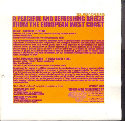 Julia P. Hersheimer / Ford's Imaginary Inferno : A Peaceful And Refreshing Breeze From The European West Coast (7")