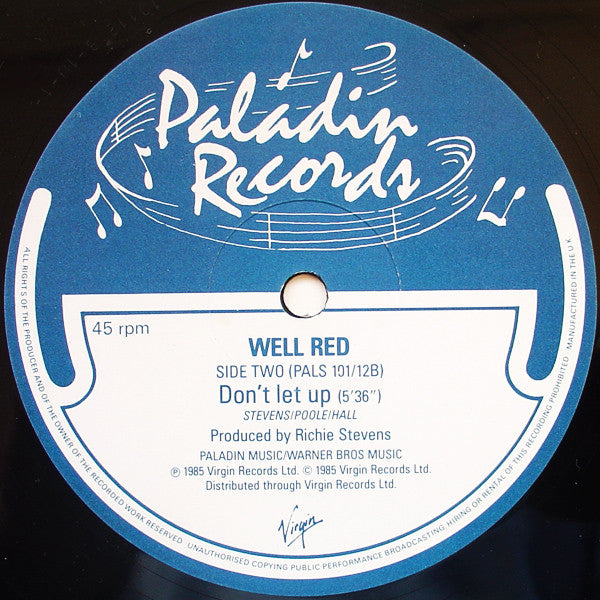 Well Red : Limit Of Your Loving (12")