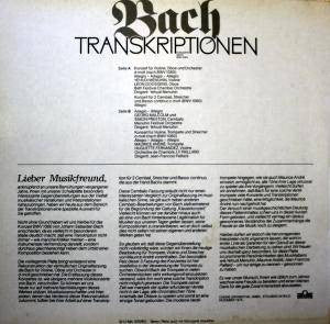 Johann Sebastian Bach : Transkriptionen (Konzerte Nach BWV 1060) (LP, Comp)