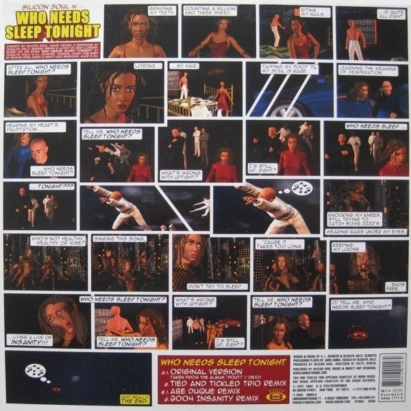 Silicon Soul : Who Needs Sleep Tonight Remixes (12")