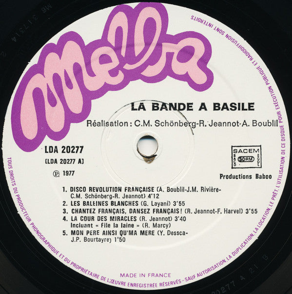 La Bande A Basile : Les Chansons Françaises (LP, Album, Gat)