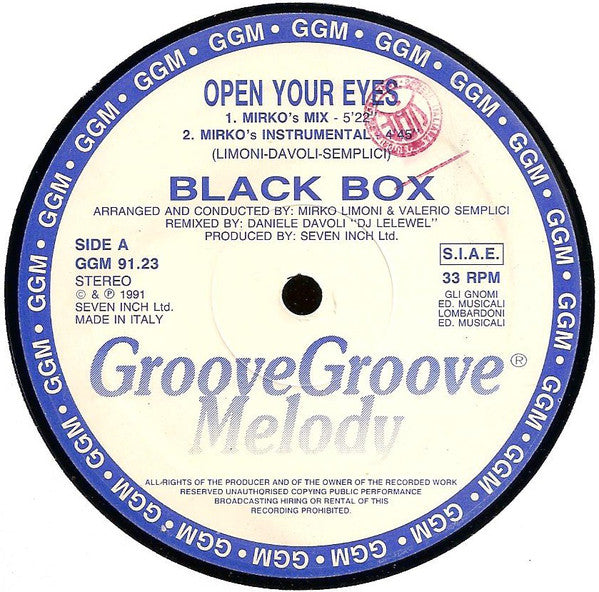 Black Box : Open Your Eyes (12")