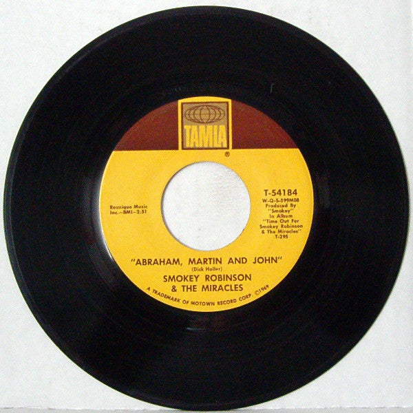 The Miracles : Abraham, Martin And John / Much Better Off (7", Single)