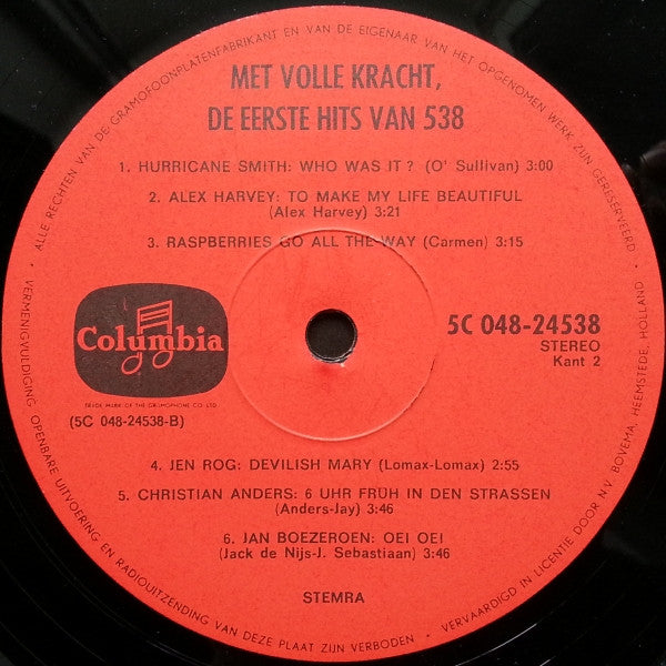 Various : Met Volle Kracht, De Eerste Hits Van Veronica 538 (LP, Comp)