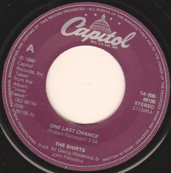 The Shirts : One Last Chance (7", Single)