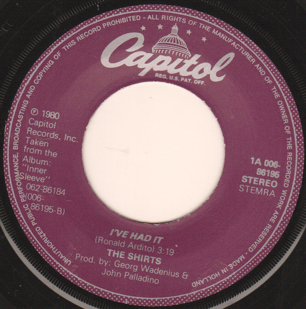 The Shirts : One Last Chance (7", Single)