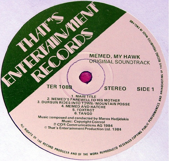 Manos Hadjidakis : Memed, My Hawk (Original Soundtrack Recording) (LP, Album)