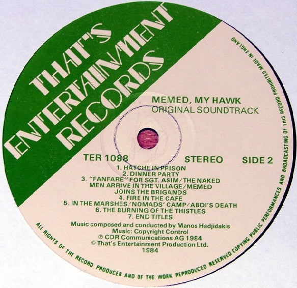 Manos Hadjidakis : Memed, My Hawk (Original Soundtrack Recording) (LP, Album)