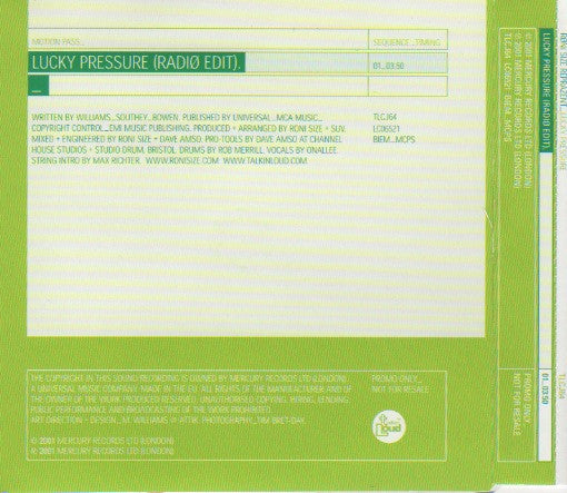 Roni Size / Reprazent : Lucky Pressure (CD, Maxi, Promo)