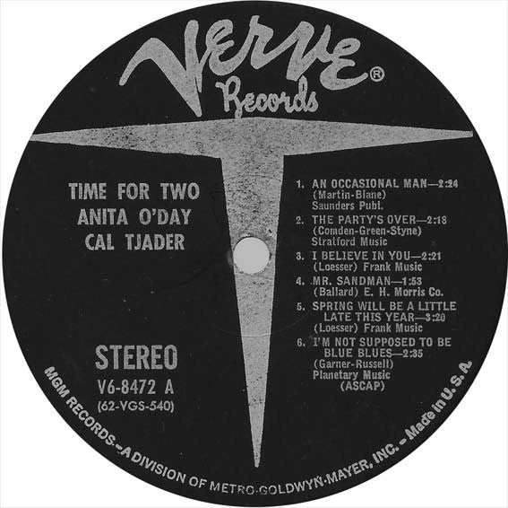 Anita O'Day / Cal Tjader : Time For 2 (LP, Album)