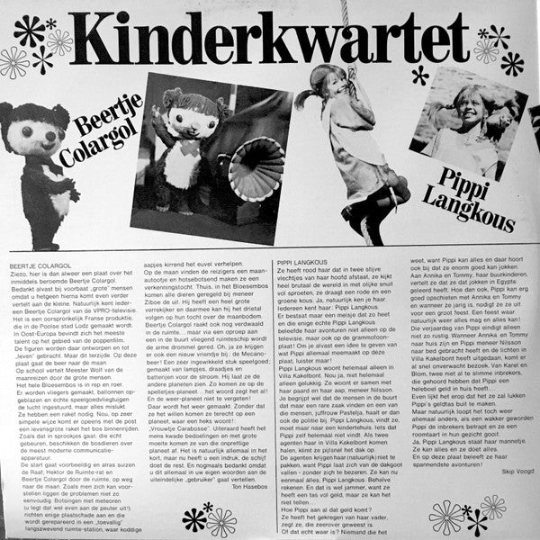 No Artist : Kinderkwartet Avonturen En Liedjes Van Beertje Colargol, Pippi Langkous, Paulus De Boskabouter En Swiebertje (2xLP, Comp)