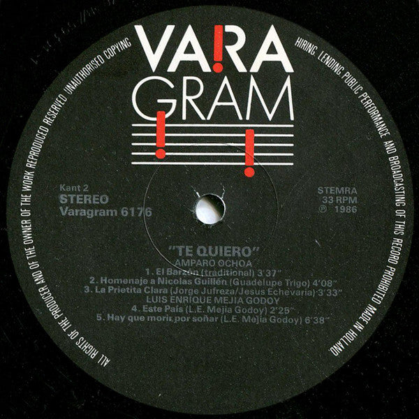 Various : Te Quiero (LP, Comp)