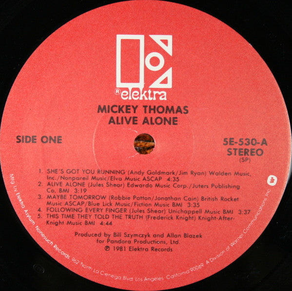 Mickey Thomas : Alive Alone (LP, Album)