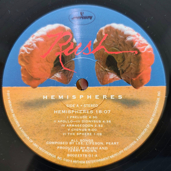 Rush : Hemispheres (LP, Album, RE, RM, 180)