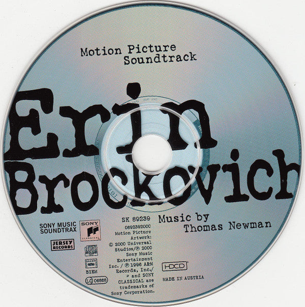 Thomas Newman : Erin Brockovich (Motion Picture Soundtrack) (HDCD, Album)