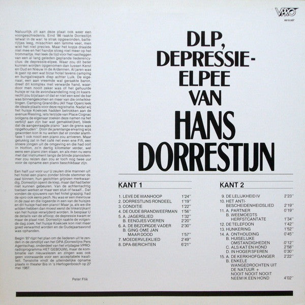 Hans Dorrestijn : DLP, Depressie-Elpee (LP, Album)