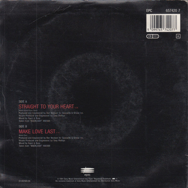 Bad English : Straight To Your Heart (7", Single)