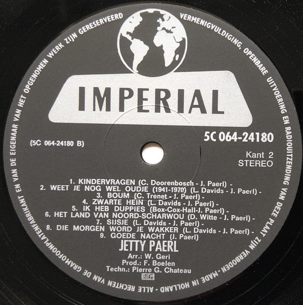 Jetty Paerl : Jetje Van Radio Oranje (LP, Album)