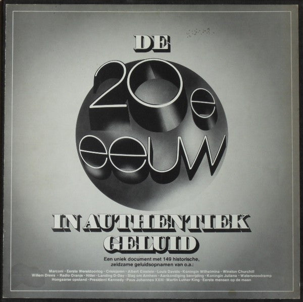 Various : De 20e Eeuw In Authentiek Geluid (4xLP, Mono + Box)