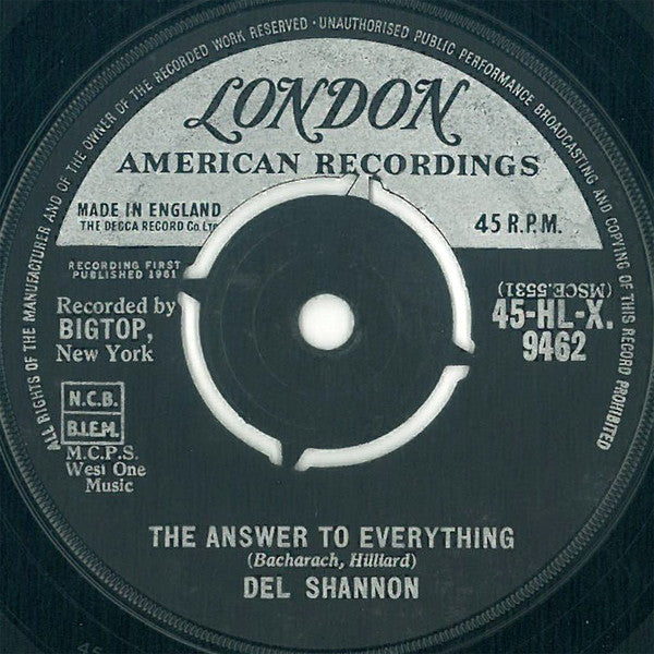 Del Shannon : So Long Baby (7", Single)
