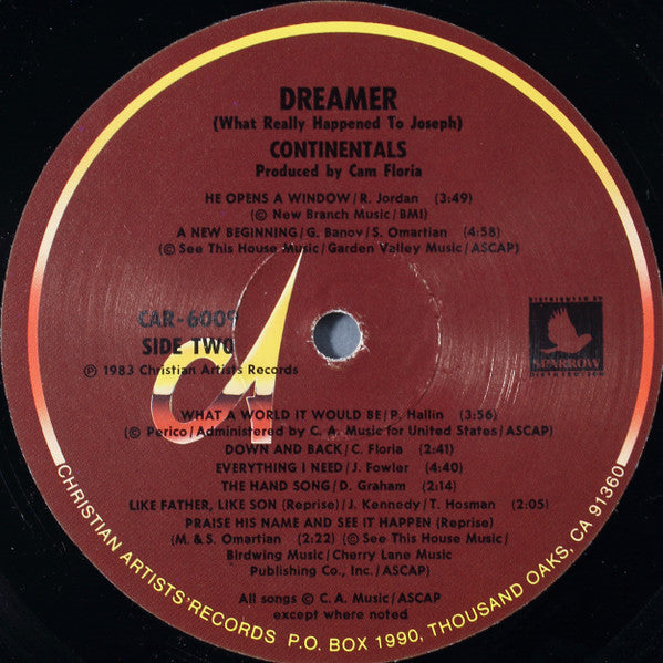 Cam Floria's Continentals* : Dreamer (What Really Happened To Joseph) (LP, Album)