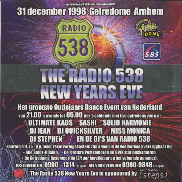Various : 538 Dance Smash Mix '98 - The Monster Mix Of The Year (2xCD, Mixed)