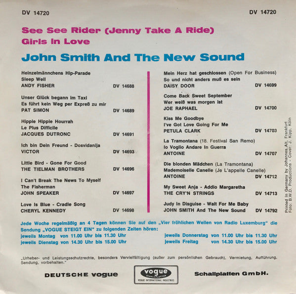 John Smith And The New Sound : See See Rider (Jenny Take A Ride) (7", Single)