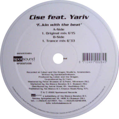 Cise Feat. Yariv : F..kin With The Beat (12")