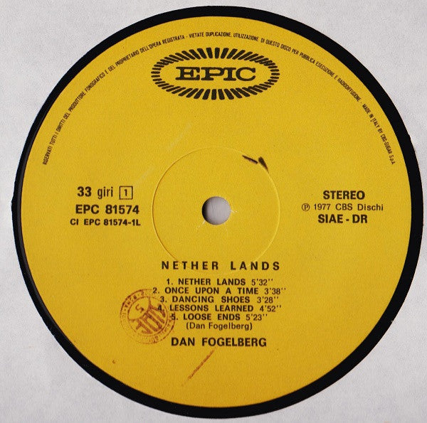 Dan Fogelberg : Nether Lands (LP, Album, Gat)