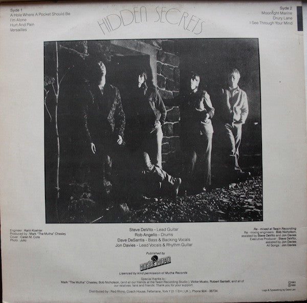 The Secret Syde : Hidden Secrets (LP, Album, RE)